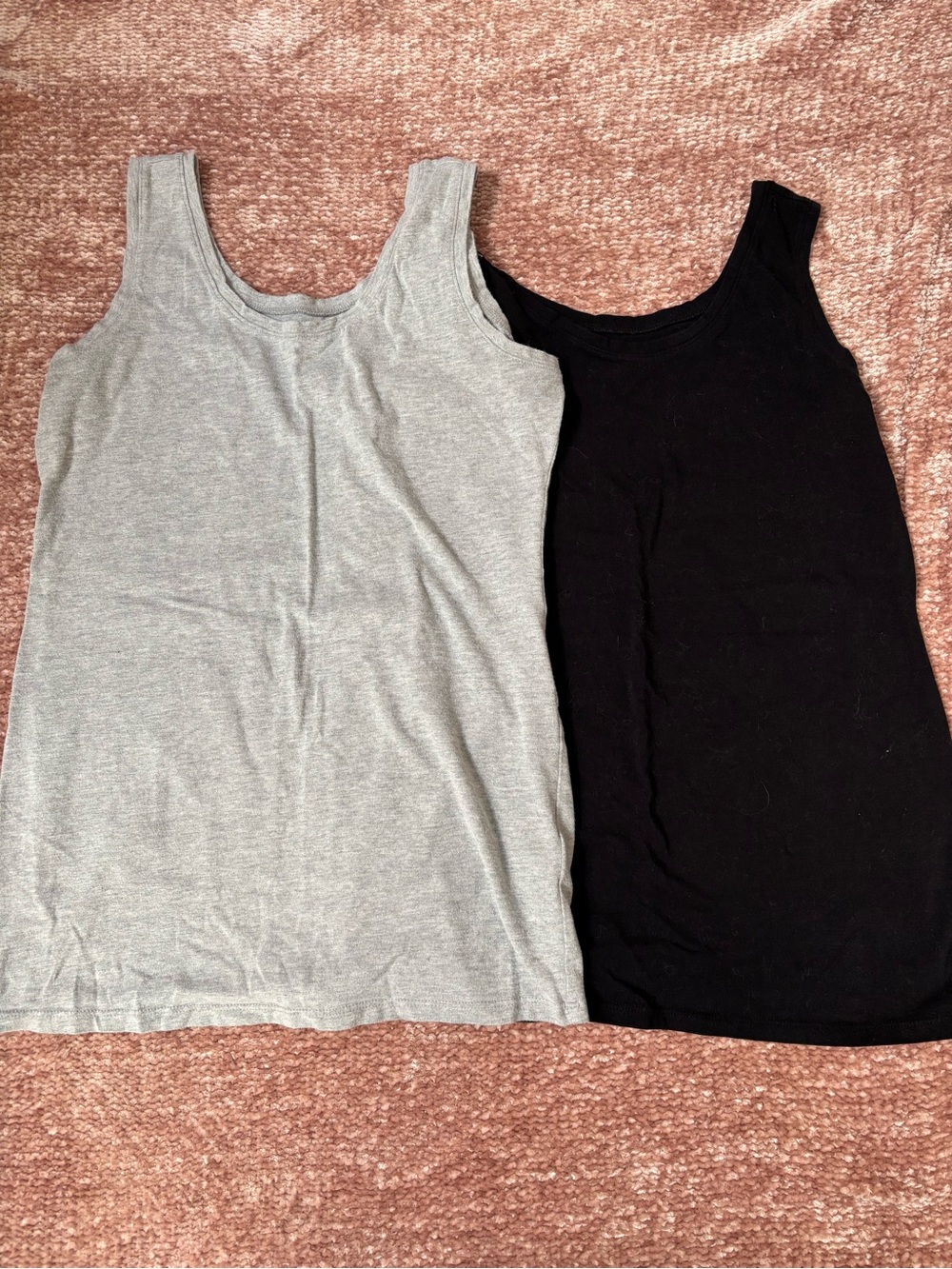 Maternity Tank Tops in Black & Light Gray